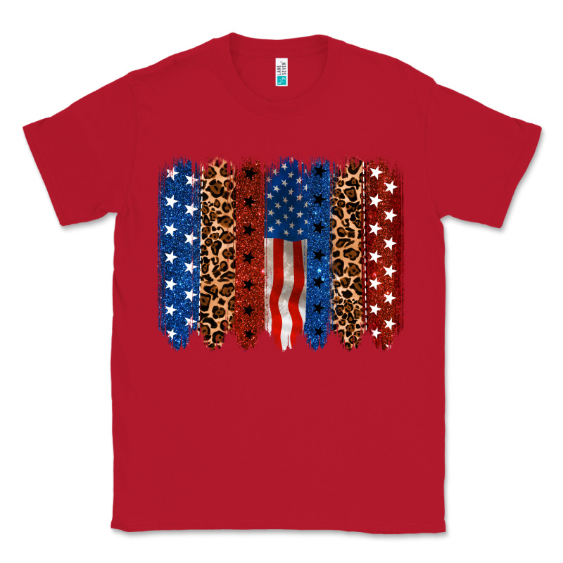 Back To Blue Brushstroke 4th Of July Classic Tee by CowGirlArtShop | Teevron