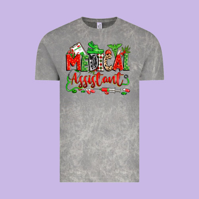 Christmas Medical Assistant Vintage Tee Designed By Zillion Design Studio