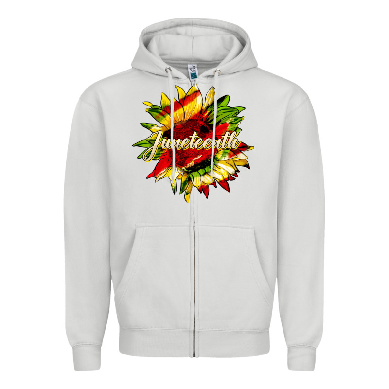 Juneteenth Sunflower Black Lives Matter Zipper Hoodie by HRA Design Shop | Teevron