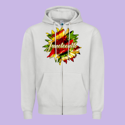 Juneteenth Sunflower Black Lives Matter Zipper Hoodie Designed By Hra Design Shop