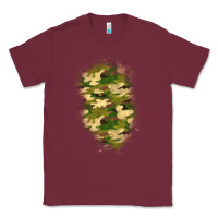 Burgundy camouflage patch 1 Classic Tee - BundleAndBundleShop