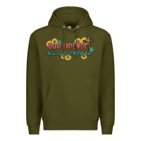 Army Green god fidence Premium Hoodie - MaliasSmallBusiness