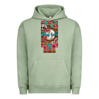 Pigment Oil Green Play Ball Baseball With Pink Flowers 12 Oz Slim Can Cooler Urban Hoodie - BundleAndBundleShop