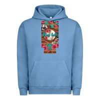 Pigment Pebble Blue Play Ball Baseball With Pink Flowers 12 Oz Slim Can Cooler Urban Hoodie - BundleAndBundleShop