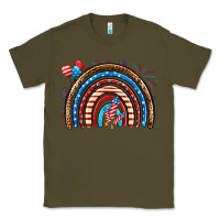Army Green American rainbow Classic Tee - Neo Western