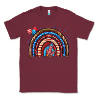 Burgundy American rainbow Classic Tee - Neo Western