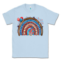 Dusty Blue American rainbow Classic Tee - Neo Western