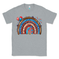 Heather Grey American rainbow Classic Tee - Neo Western