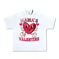 White mamas valentine with cute heart Urban Heavy Tee - texasbilliewilder