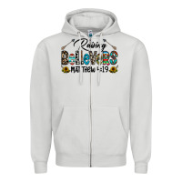 Dove Grey raising believers Zipper Hoodie - CowhideDigitalArt