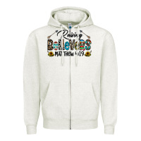Oatmeal Heather raising believers Zipper Hoodie - CowhideDigitalArt