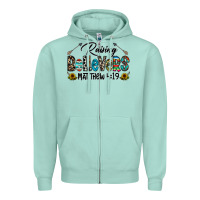 Seafoam raising believers Zipper Hoodie - CowhideDigitalArt