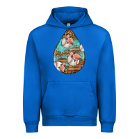 Cobalt american football and western roses teardrop Urban Hoodie - BundleAndBundleShop