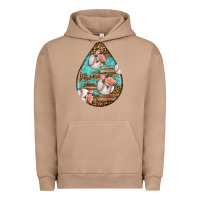 Pigment Burro american football and western roses teardrop Urban Hoodie - BundleAndBundleShop