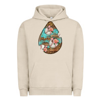Pigment French Oak american football and western roses teardrop Urban Hoodie - BundleAndBundleShop