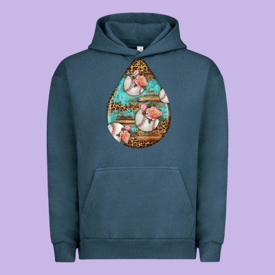 American Football And Western Roses Teardrop Urban Hoodie Designed By Bundleandbundleshop