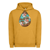Pigment Peanut Butter american football and western roses teardrop Urban Hoodie - BundleAndBundleShop