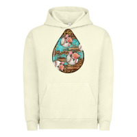 Pigment Pistachio american football and western roses teardrop Urban Hoodie - BundleAndBundleShop