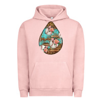 Pigment Salmon american football and western roses teardrop Urban Hoodie - BundleAndBundleShop