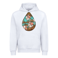 White american football and western roses teardrop Urban Hoodie - BundleAndBundleShop