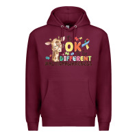 Burgundy its ok to be different Premium Hoodie - MaliasSmallBusiness