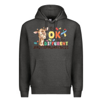 Charcoal Heather its ok to be different Premium Hoodie - MaliasSmallBusiness