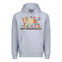 Heather Grey its ok to be different Premium Hoodie - MaliasSmallBusiness