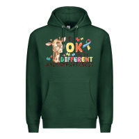 Sports Green its ok to be different Premium Hoodie - MaliasSmallBusiness