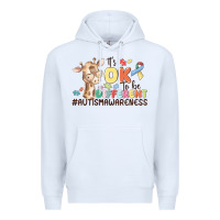 White its ok to be different Premium Hoodie - MaliasSmallBusiness