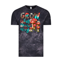 Cloud Black grow your own way Vintage Tee - texasbilliewilder