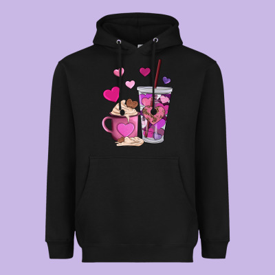 Valentines Day Heart Coffe Heavyweight Hoodie Designed By Adodesignshop