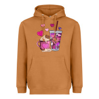 Meerkat valentines day heart coffe Heavyweight Hoodie - AdoDesignShop