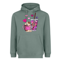 Sage valentines day heart coffe Heavyweight Hoodie - AdoDesignShop