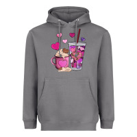 Storm valentines day heart coffe Heavyweight Hoodie - AdoDesignShop