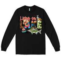 Black living on lake time Long Sleeve Tee - Zillion Design Studio