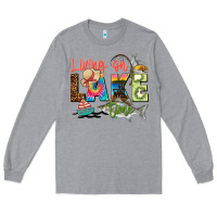 Heather Grey living on lake time Long Sleeve Tee - Zillion Design Studio