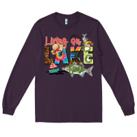 Plum living on lake time Long Sleeve Tee - Zillion Design Studio