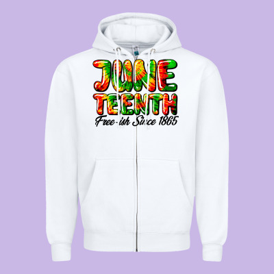 Juneteenth Free Ish Since 1865 Zipper Hoodie Designed By Hra Design Shop