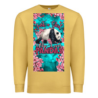 Antique Gold just a girl who loves pandas Premium Sweatshirt - LillyAllenDesigns