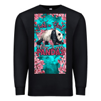 Black just a girl who loves pandas Premium Sweatshirt - LillyAllenDesigns