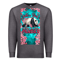 Charcoal Heather just a girl who loves pandas Premium Sweatshirt - LillyAllenDesigns