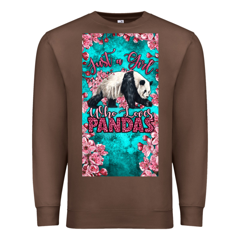 Just A Girl Who Loves Pandas Premium Sweatshirt by LillyAllenDesigns | Teevron