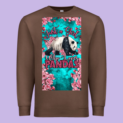 Just A Girl Who Loves Pandas Premium Sweatshirt Designed By Lillyallendesigns