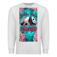 Oatmeal Heather just a girl who loves pandas Premium Sweatshirt - LillyAllenDesigns