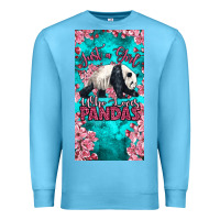 Ocean Blue just a girl who loves pandas Premium Sweatshirt - LillyAllenDesigns