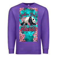 Purple just a girl who loves pandas Premium Sweatshirt - LillyAllenDesigns