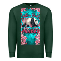 Sports Green just a girl who loves pandas Premium Sweatshirt - LillyAllenDesigns