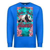 True Royal just a girl who loves pandas Premium Sweatshirt - LillyAllenDesigns