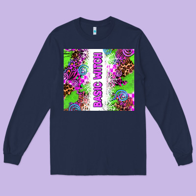 Basic Witch Long Sleeve Tee Designed By Adodesignshop
