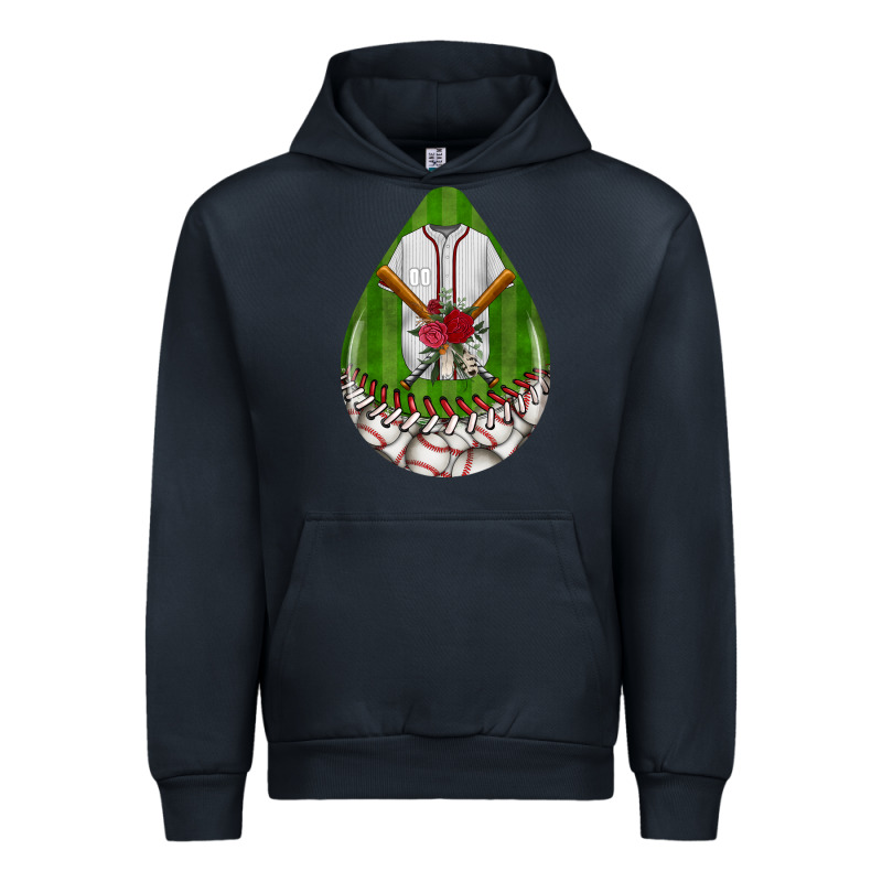 Baseball And Western Roses Teardrop  2 Urban Hoodie by BundleAndBundleShop | Teevron
